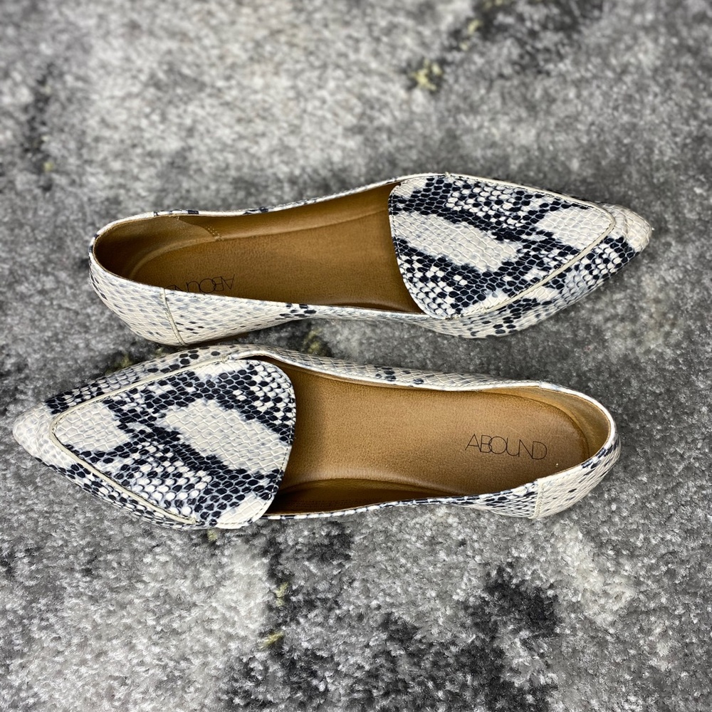 Snake print flats